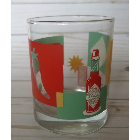 Vintage AUTHENTIC TABASCO BRAND Glassware Rocks Glass Hot Sauce Peppers 2000 - Picture 3 of 6